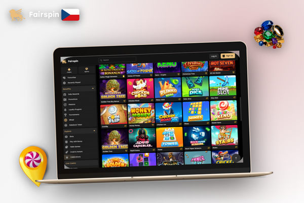 Hráč u počítače se dvěma monitory spouští Fairspin Casino pro počítač s live kasinovou přenosy