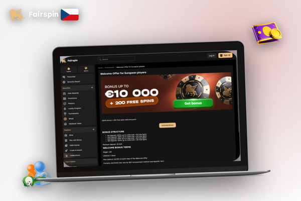 Fairspin Casino promo kód CZFAIR300 určený novým českým hráčům v roce 2025